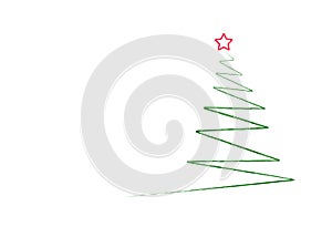 Abstract christmas tree, isolated on white,vector photo