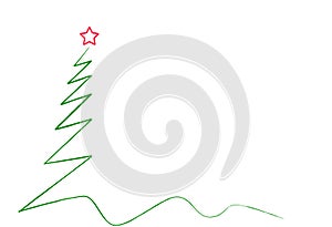 Abstract christmas tree, sign, symbol, design element, isolated