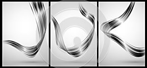 Abstract chrome elements for background