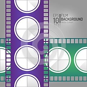 Abstract Cinema Background Design. Vector Elements. Minimal Film Illustration. EPS10