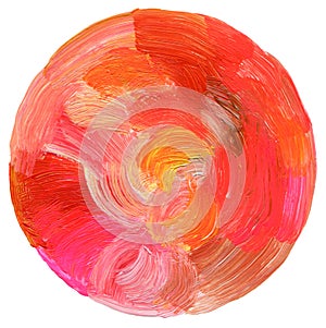 Abstract circle acrylic and watercolor background.