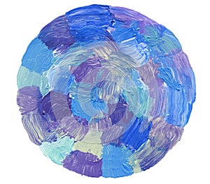 Abstract circle acrylic and watercolor paint background.