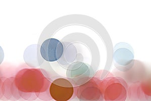 Abstract circle bokeh backgrounds, Colorful bokeh isolated on white background