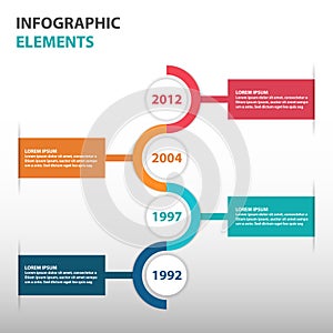 Abstract circle business timeline roadmap Infographics elements, presentation template flat design vector illustration