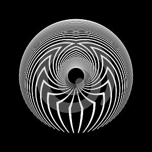 Abstract Circle Design Element with 3D Illusion Effect