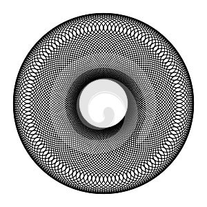 Abstract circle design element. 3D illusion