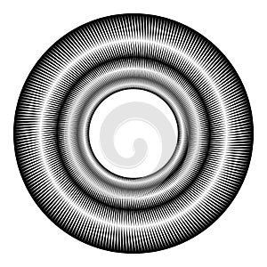 Abstract circle design element. 3D illusion