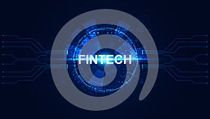 Abstract circle digital concept ideas fintech financial technology money transfer modern innovation