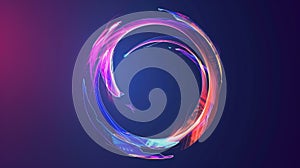 This is an abstract circle frame with a modern logo design template.