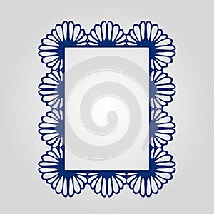 Abstract circle frame with swirls, ornament, vintage . May be used for lasercutting.