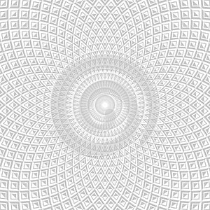 Circle geometric pattern. White textured background