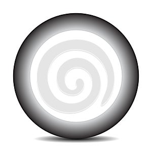 Abstract circle with glowing bright middle on white background. Vector illustration for your design, logo, web.