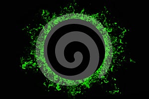 Abstraktné kruh z zelený na čierny 