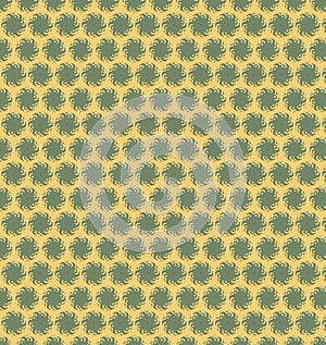 Abstract circle green yellow pattern wallpaper