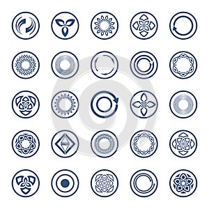 Abstract circle icons. Design elements set