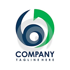 Abstract circle initial logo creative concept