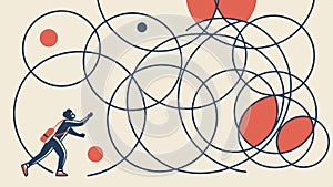 Abstract circle lines design, modern background, geometric art element vector design Generative AI