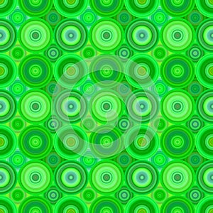 Abstract circle pattern background - green repeatable design