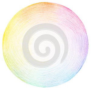 Abstract circle pencil scribbles background