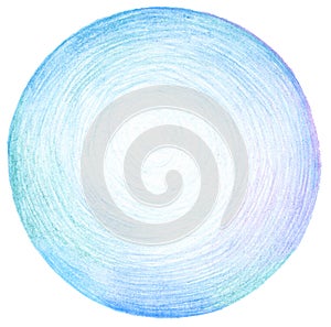 Abstract circle pencil scribbles background texture.