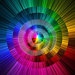 Abstract circle prism colors background