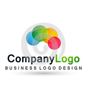 Abstract circle shaped business Logo, union on Corporate Invest Business Logo design. Financial Investment on white background