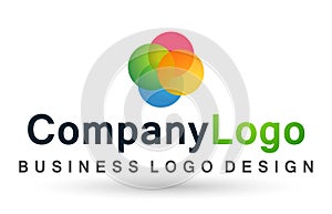 Abstract circle shaped business Logo, union on Corporate Invest Business Logo design. Financial Investment on white background