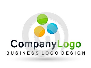 Abstract circle shaped business Logo, union on Corporate Invest Business Logo design. Financial Investment on white background