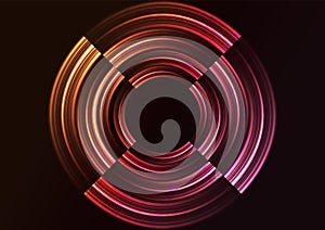 Abstract circle slice layer background