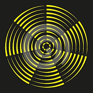 Abstract circle spirograph element. Vector spirograph.