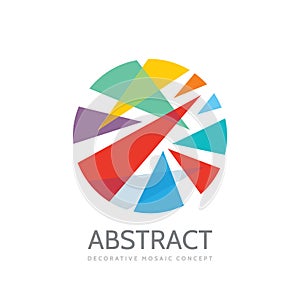 Abstract circle - vector logo template design. Business solution concept sign.