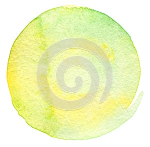 Abstract circle watercolor painted background