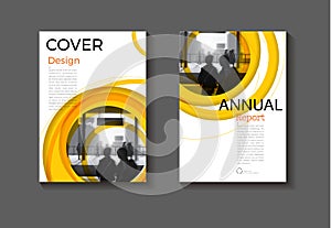 Abstract Circle yellow background modern cover design modern book cover Brochure cover  template,annual report, magazine and flyer