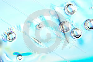 Abstract of circles background in blue color