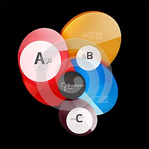 Abstract circles on black