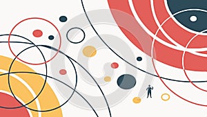 Abstract circles design, geometric pattern for modern backgrounds vector design Generative AI