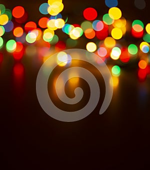 Abstract circles effect bokeh street lantern multi-colored