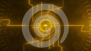 Abstract circles and gears backgrounds 4K loop
