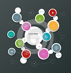 Abstract circles infographic template design
