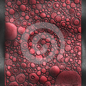 Abstract circles Leather embossed background