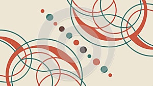Abstract circles and lines pattern, modern background design vector design Generative AI