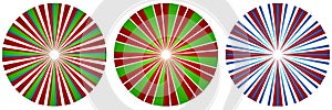 Abstract circles with overlapping spokes geometric design element. Circular, radial, radiating lines design shape