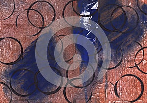 Abstract circles painting background