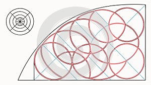 Abstract circles pattern, geometric design, and modern art. vector design Generative AI