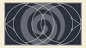 Abstract circles pattern, geometric and minimalist design art. vector design Generative AI