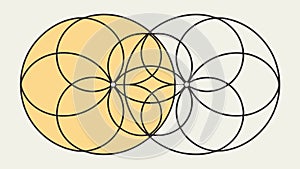 Abstract circles pattern illustration vector, vector design Generative AI