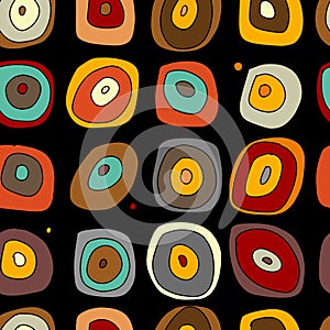 Abstract circles, seamless pattern for your design