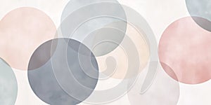 Abstract circles in soft colors create a calming visual effect on a light background