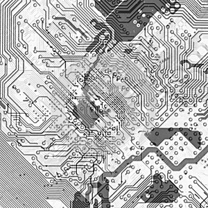 Abstract circuit board background in hi-tech style