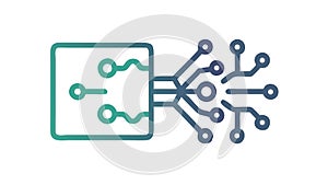 Abstract Circuit Board Chip, Electronics and Innovation, vector design Generative AI